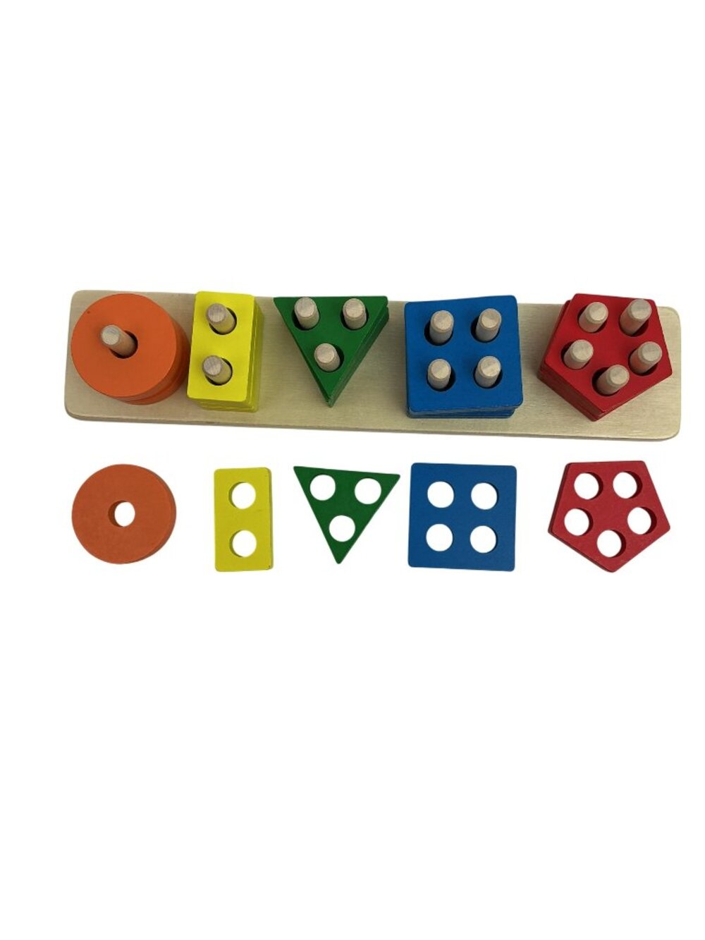 Montessori Pebira Wooden Shape Matching Puzzle Learning Toy For Kids 1+ Years Br